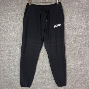 Hoka One One Mens Performance Joggers Black Size M Drawstring Athletic Pants